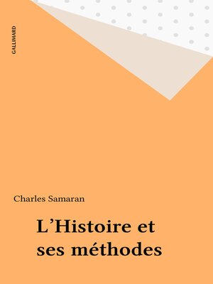 cover image of L'Histoire et ses méthodes